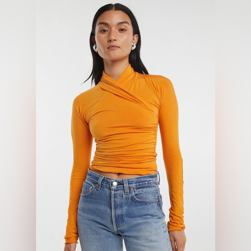 The Line by K Felix Top in Tangerine